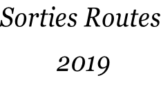 Sorties Routes  2019